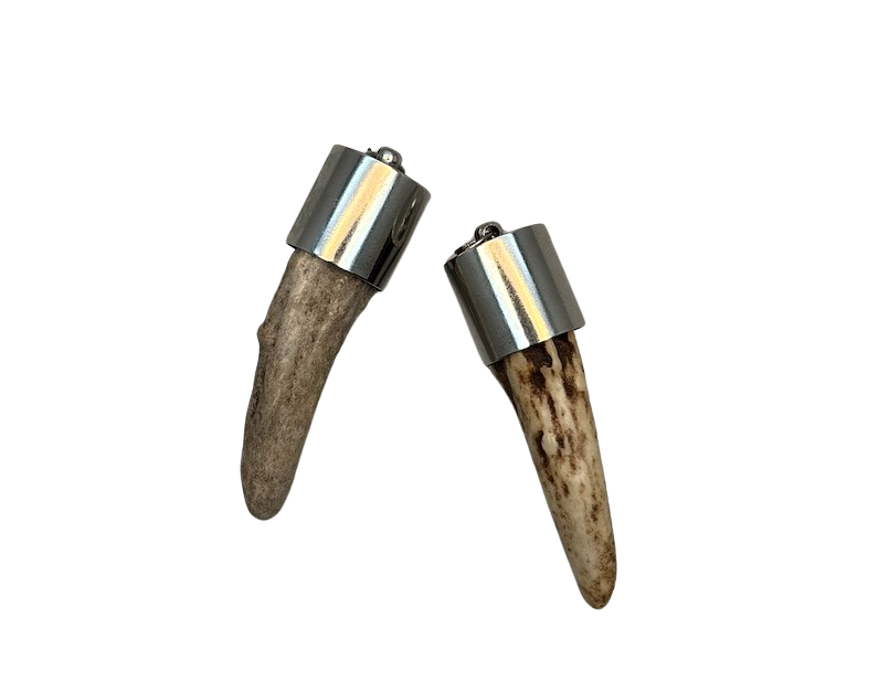 Silver Capped Antler Tip