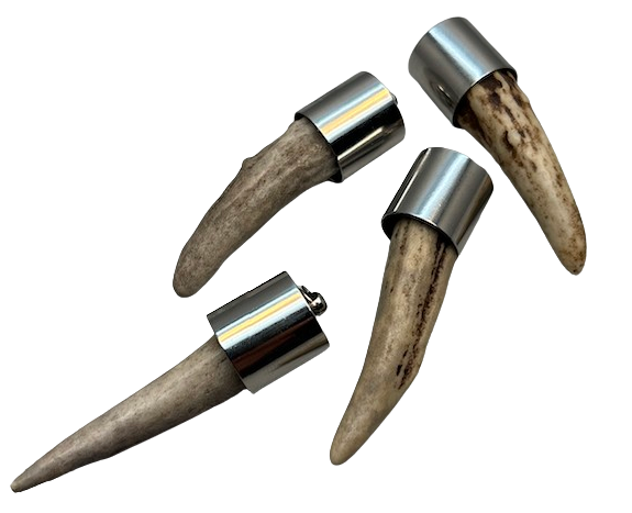 Silver Capped Antler Tip