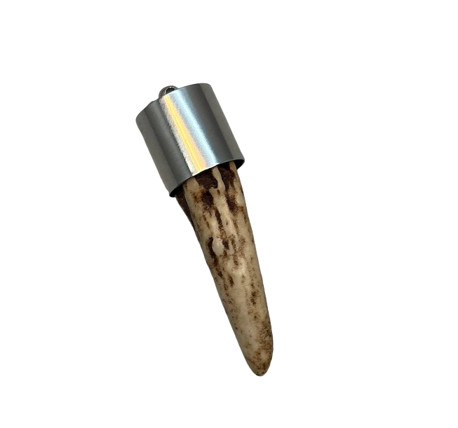 Silver Capped Antler Tip